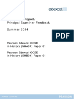 Examiners' Report/ Principal Examiner Feedback Summer 2014