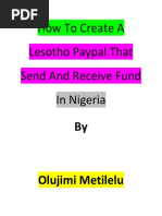 How To Create A Lesotho Paypal