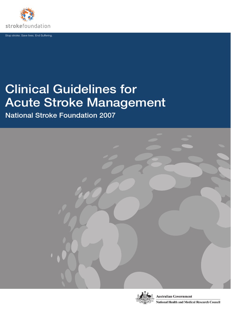 Stroke Australian Guideline | PDF | Stroke | Cohort Study
