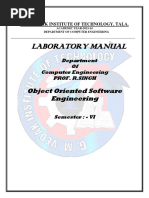 Laboratory Manual: Object Oriented Software Engineering