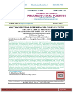 Pharmaceutical Sciences: Gastrointestinal Determinants Complications That in Cardiac Services