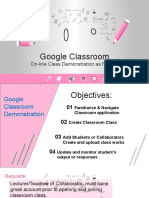 Google Classroom: On-Line Class Demonstration As Faculty