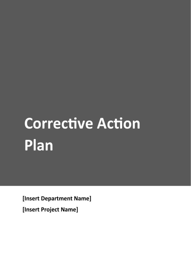 Corrective Action Plan Template With Instructions | PDF | Specification ...