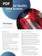 Superior Quality Sand Screens: Portfolio