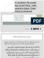 Agama Kelas 10 Surah Surah Pilihan Tentang Kontrol Diri Prasangka Baik Dan Persaudaraan PDF