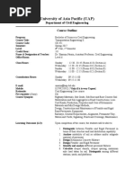 University of Asia Pacific (UAP) : Department of Civil Engineering Course Outline