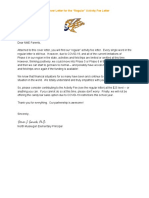 Cover Letter To Activity Fee Letter 20-21