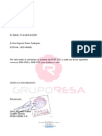 Carta Aumento de Saldo PDF