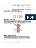 Capacitor Construction: Factors Affecting Capacitance