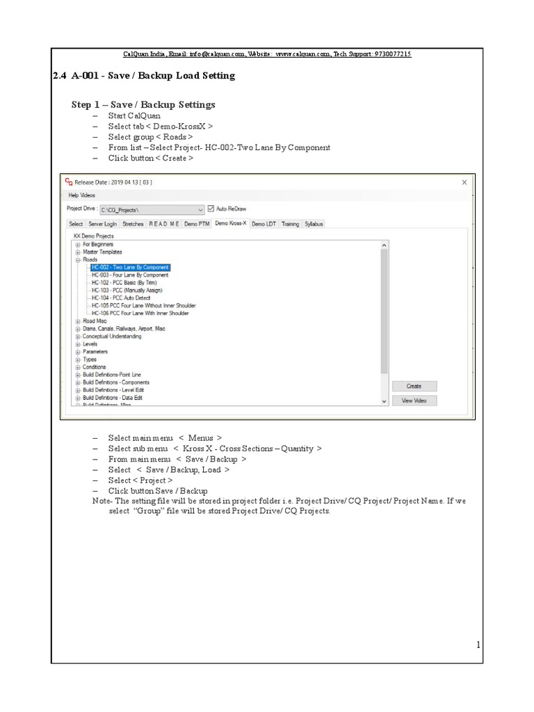CalQuan Software Backup Instructions | PDF | Menu (Computing ...
