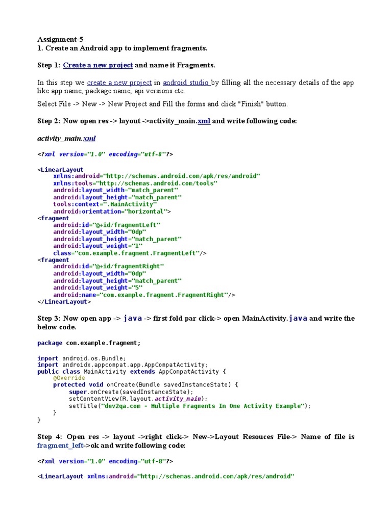 Create A New Project Android Studio | PDF | Android (Operating System ...