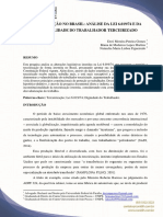 Terceirização No Brasil Análise Da Lei 6.01974 e Da Vunerabilidade Do Trabalhador Terceirizado