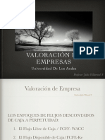 Valuación de empresas: FCFF y FCFE