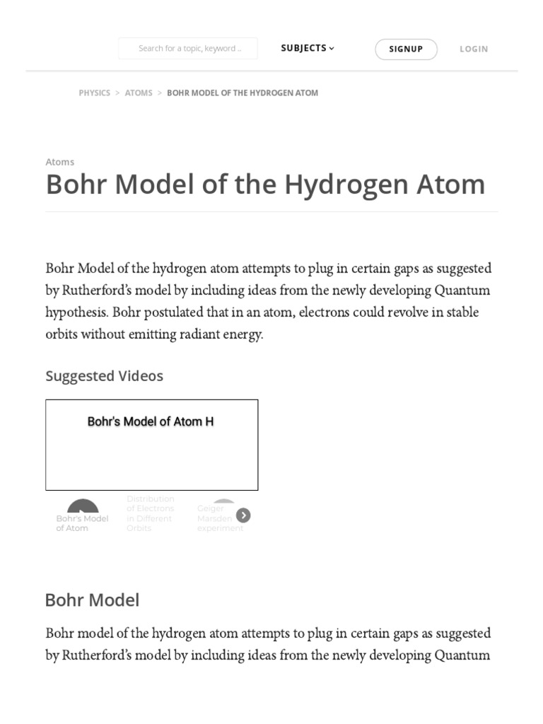 Bohr Model of The Hydrogen Atom Postulates, Energy Levels & Equations ...