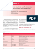 Nuevas Soluciones para La Hipoacusia. Dispositivos Auditivos Implantables PDF