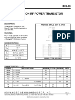 NPN Silicon RF Power Transistor: Description: B25-28 Package Style .380" 4L Stud