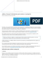 5 Indicadores para Evaluar Un Proyecto, El Éxito o Fracaso Es Subjetivo PDF