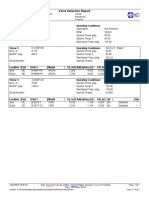 Valve Selection Report: Frame Operating Conditions