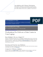 Workstation Pro Delivers A Data Center in Your Laptop: Build and Test For Any Platform With Vmware Workstation
