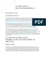 I.4. Kegiatan Belajar 4: Pembelajaran Keterampilan Menulis: Pendahuluan