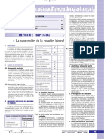 La Suspensión de La Relación Laboral - Informe Especial PDF