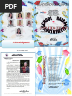 EMCEE Script For Culmination Program | PDF | Literacy | Communication