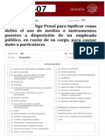 proyecto ley delito uso indebido de medios o instrumentos grabacion funcionario publico