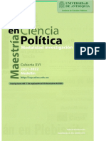 Maestría en Ciencia Política, Modalidad Investigación. 2021-2022