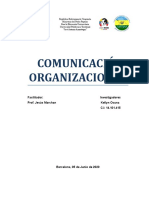 SINTESIS DE COMUNICACION ORGANIZACIONAL