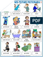 daily routines vocabulary esl picture dictionary worksheets for kids