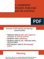 Startegies For Emi Lesson Planning