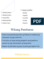 2. Wikang Pambansa, Wikang Opisyal, at Wikang Panturo