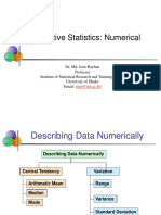 Descriptive Statistics: Numerical