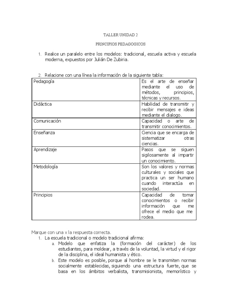 Principios Pedagógicos y Modelos Educativos | PDF | Inteligencia ...