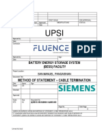 Bess-Sm-3q90041-Qams-003 Method of Statement - Cable Termination PDF