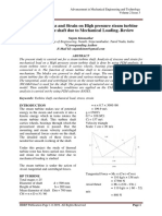 Analysis of Stress and Strain On High Pressure Steam Turbine Steam Turbine Shaft Due To Mechanical Loading-Review