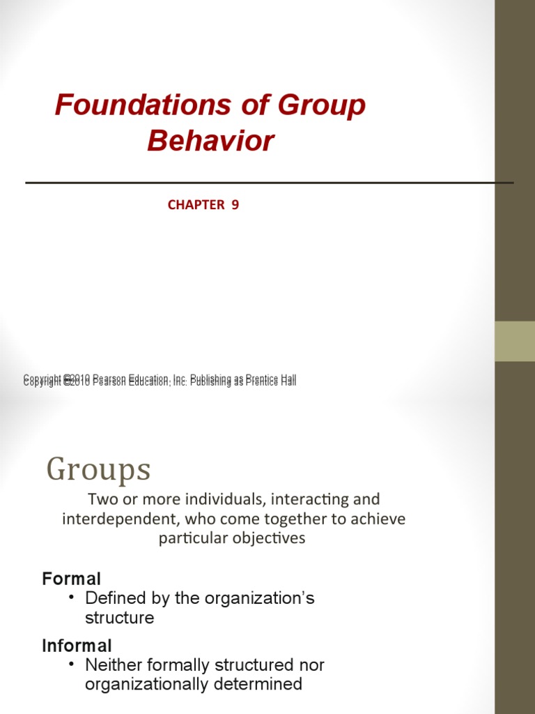 Foundations of Group Behavior PDF Group Processes Applied Psychology