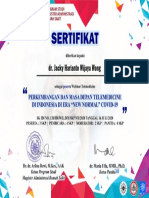 E-CERTIFICATE Dr. Jacky Harianto Wijaya Wong