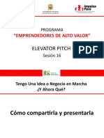 Sesión 16. Elevator Pitch