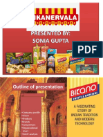 Presentation outline for Bikanervala Foods company profile