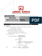 ESE-2019 Mains Test Series: Mechanical Engineering Test No: 5