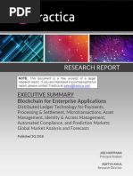 Research Report: Executive Summary Blockchain For Enterprise Applications