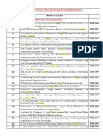 Digital Signal Processing/ Image Processing: Si No Project Titles