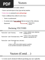 Vectors: Vector Class