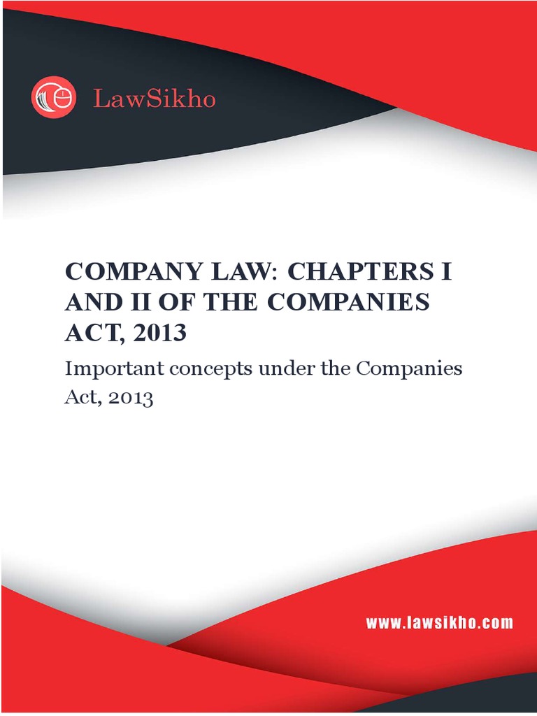 Important Concepts Under The Companies Act, 20131597306232 PDF