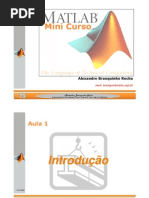 1) MATLAB - Curso B_sico - Alexandre Branquinho Rocha - 2009 - 2010