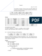 Tutorial I and II Solutions