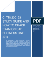 C - TB1200 - 93 Study Guide and How To Crack Exam On Sap Business One (B1)