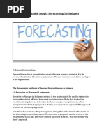 Demand & Supply Forecasting Techniques PDF