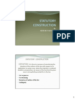 Statutory Construction Definition:: by Nestor P. Mondok